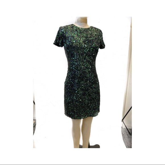 emerald and black dress